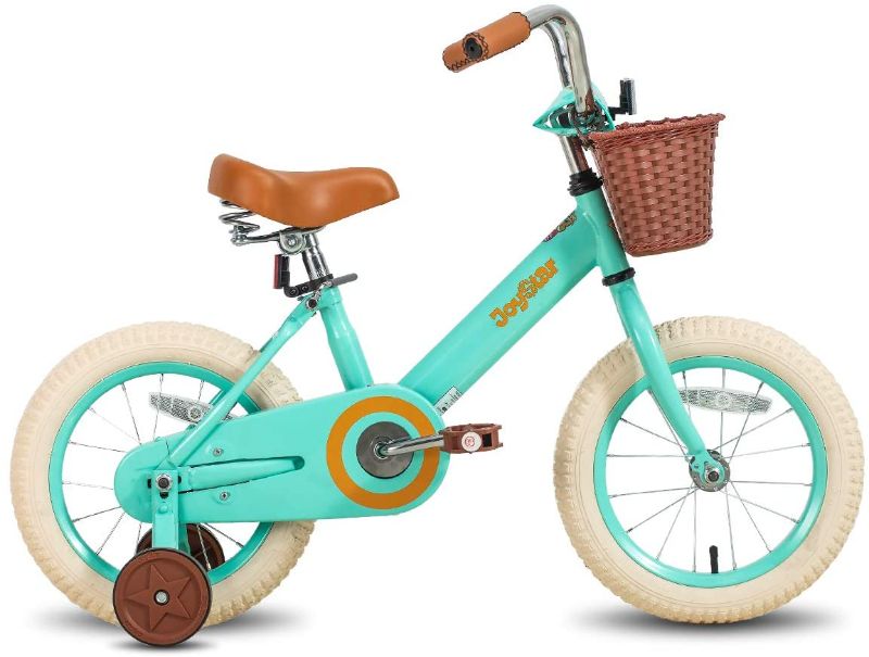 Photo 1 of 
JOYSTAR Vintage 14  Inch Kids Bike with Basket & Training Wheels for 2-7 Years Old Girls & Boys (Green, Ivory & Pink)
Color:Green