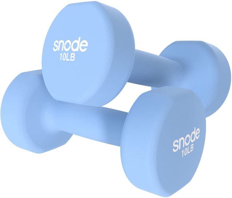Photo 1 of 
SNODE Dumbbell Hand Weights Set of 2, Neoprene Coated Dumbbell for Home Gym Equipment Workouts, Non-slip, Anti-roll, Color Coded (5lbs, 8lbs, 10lbs, 12lbs)
Color:10LBS