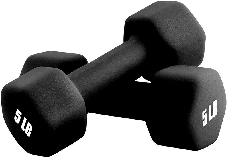 Photo 1 of 
Portzon Set of 2 Neoprene Dumbbell Hand Weights, Anti-Slip, Anti-roll, Hex Shape Colorful
Color:Black