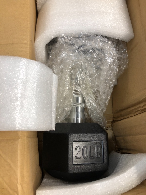 Photo 1 of 
Amazon Basics Rubber Encased Hex Dumbbell Hand Weight
Weight:20 Pounds