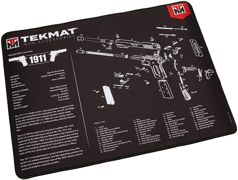 Photo 1 of 
TekMat Ultra Gun Cleaning Mat for use with 1911 Black ,15" x 20"