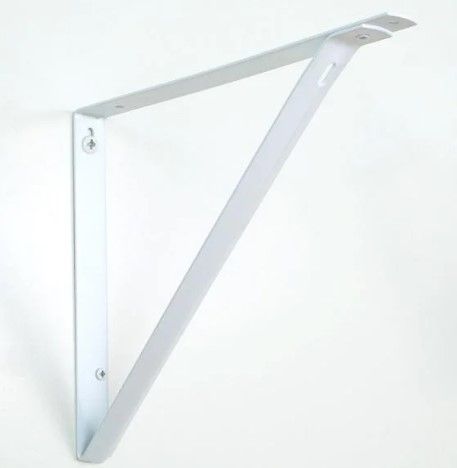 Photo 1 of 10-1/4 in. x 1 in. 250 lbs. White Shelf Bracket