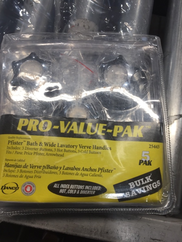Photo 1 of 5-Piece Handle Kit in Chrome for Price Pfister Verve Tub/Shower Faucets