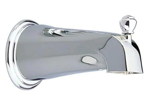 Photo 1 of Decorative Metal Diverter Tub Spout in Chrome