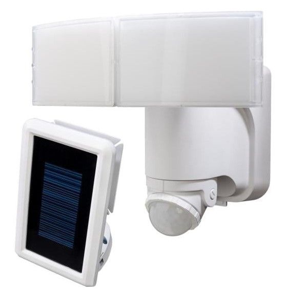 Photo 1 of Defiant 180-Degree White Solar Powered Motion LED Security Light with Battery Backup