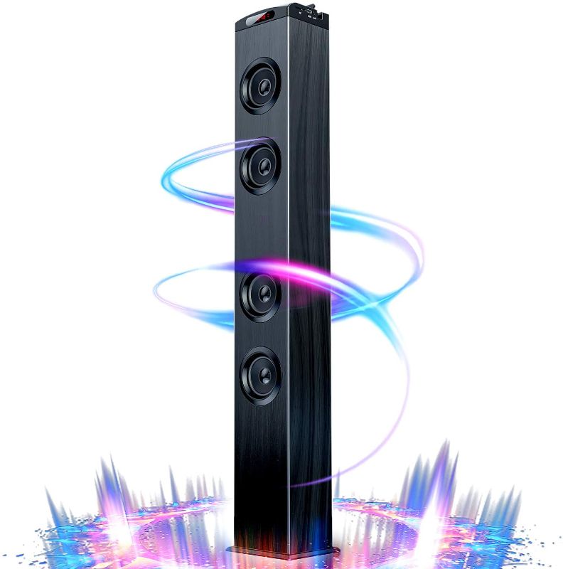 Photo 1 of Floor Standing Bluetooth Tower Speaker, Floor Speakers for Home Stereo System, Floor Standing Speakers Home Theater, VENLOIC Bluetooth Tower Speakers with Bass

//tested, powers on
