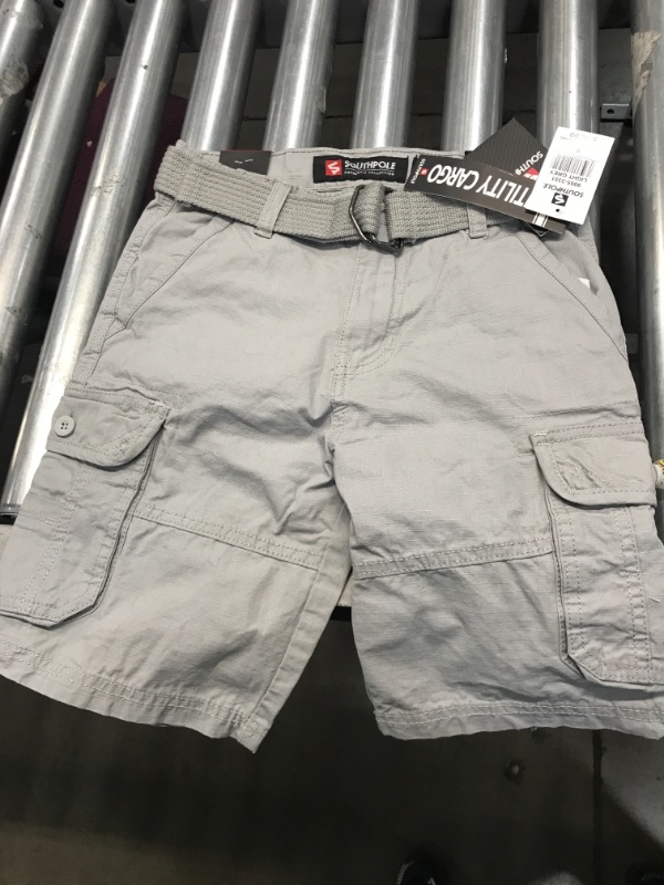 Photo 2 of Southpole Boys' Belted Ripstop Basic Cargo Shorts