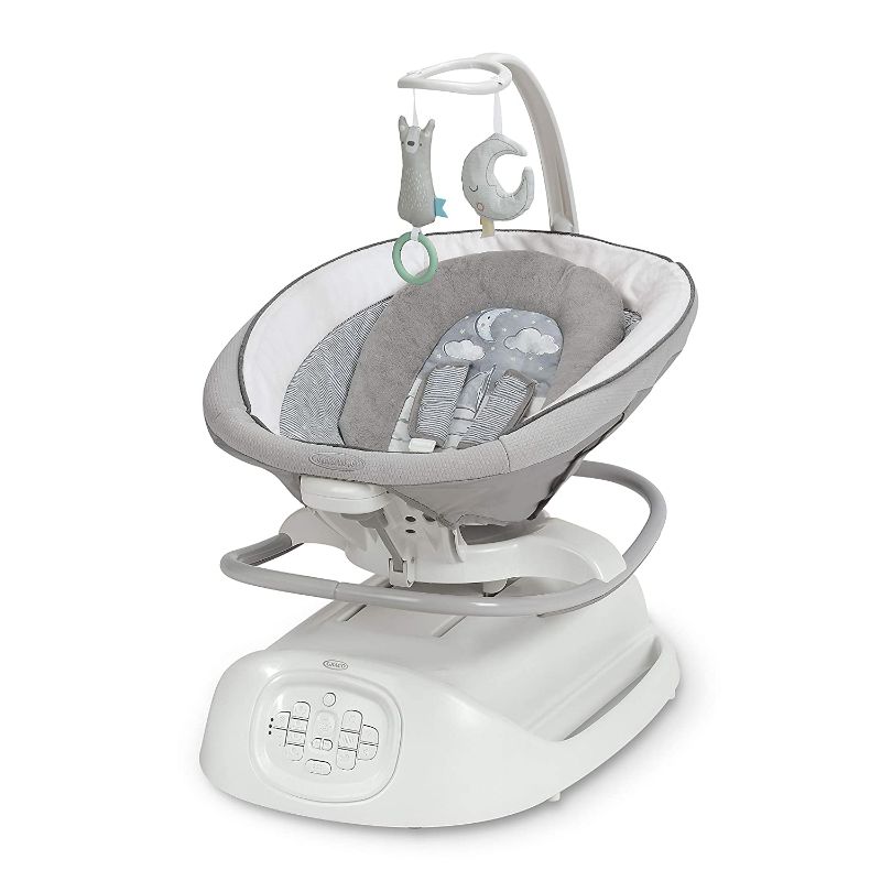 Photo 1 of ***MISSING POWER SUPPLY*** Graco Sense2Soothe Baby Swing with Cry Detection Technology in Sailor - White