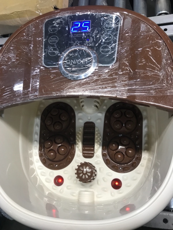 Photo 2 of Foot Spa Bath Massager with Heat,16 Pedicure Spa Motorized Shiatsu Roller Massage Feet, Frequency Conversion, O2 Bubbles, Adjustable Time & Temperature,LED Display

//TESTED, POWERS ON
