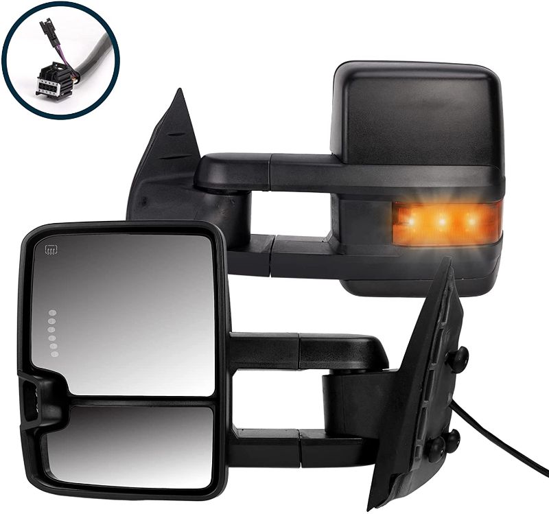 Photo 1 of KAX Towing Mirrors Turn Signal Power Heated Clearance Lights Tow mirror Tahoe 