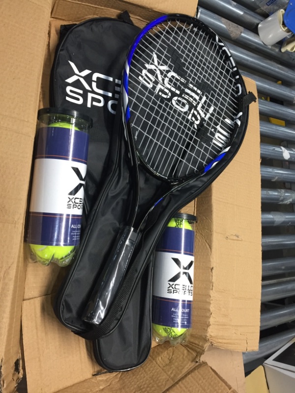 Photo 2 of Xcello Sports 2-Player Aluminum Tennis Racket Set - Includes Two Rackets. Six All Court Balls, and Two Carry Cases - 23"