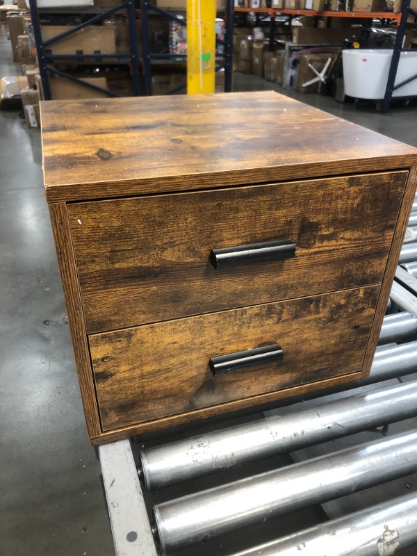 Photo 1 of 2 drawer night stand, brown 