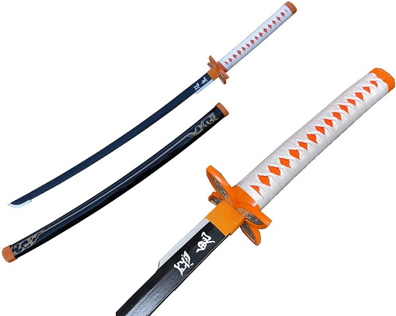 Photo 1 of Blazing S. Fantasy Anime Replica Demon Hunting Blue Butterfly Hashira Nichirin Samurai Sword Shinobu for Costume Cosplay Halloween Practice