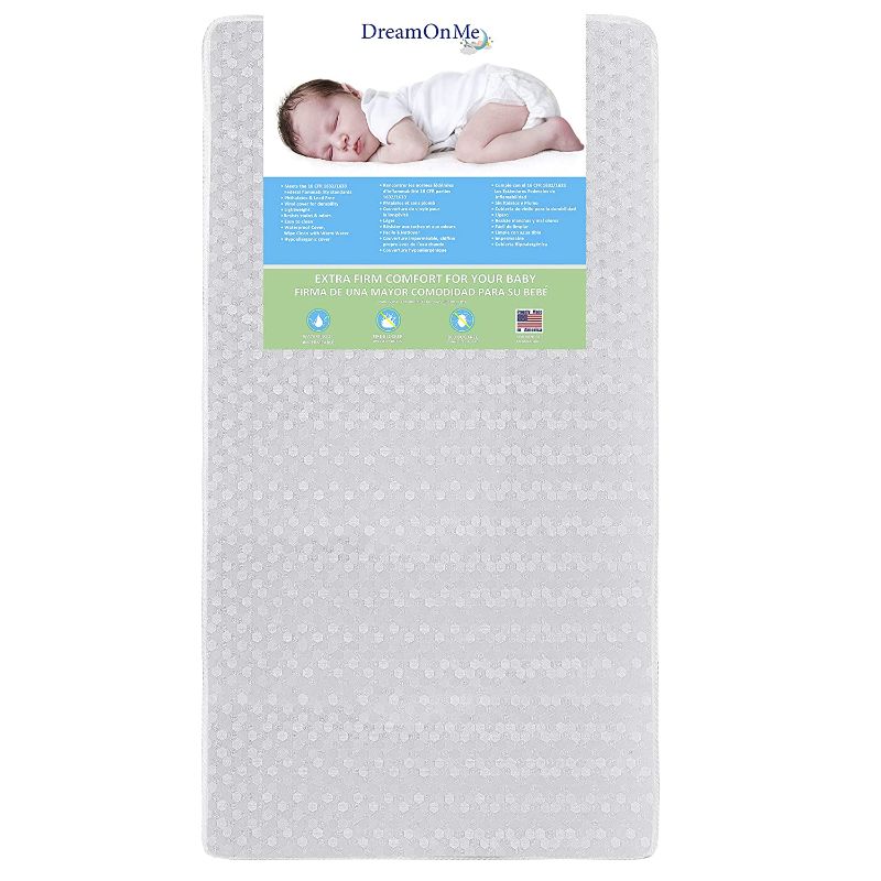 Photo 1 of Dream On Me, Orthopedic Firm Foam Standard Crib Mattress, White, Full (5E5WL)