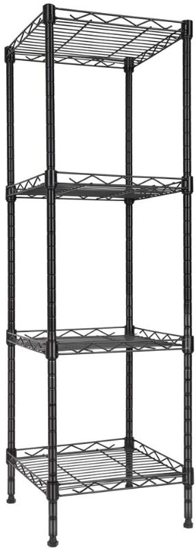 Photo 1 of 4-Tier Storage Wire Shelf, Adjustable Height Shelving Unit Display Rack for