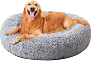 Photo 1 of  Large Dog Bed, Calming Donut Round Cat Bed for Medium Pet, Comfy Luxury