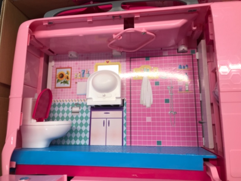 Photo 3 of Barbie Camper Pops Out into Play Set with Pool!
(Dolls Not Included)