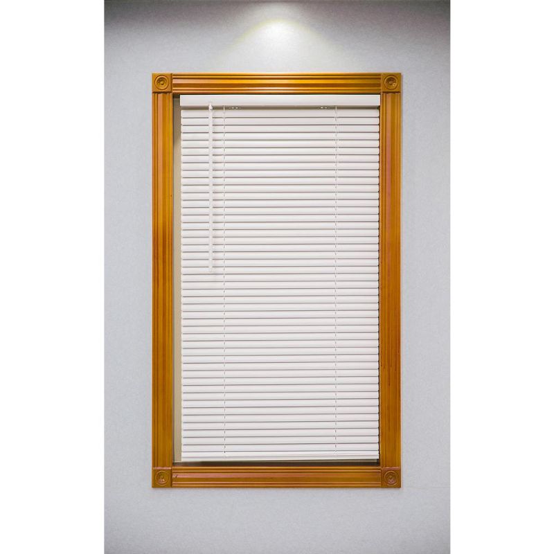 Photo 1 of Alabaster Cordless 1 in. Vinyl Mini Blind - 42 in. W X 72 in. L
