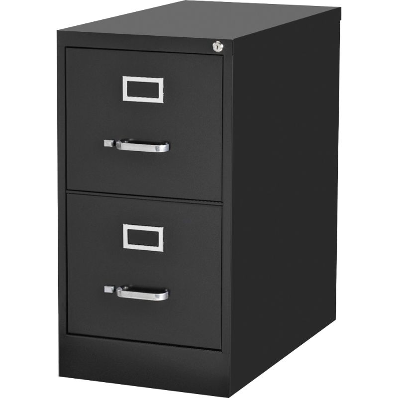 Photo 1 of 2 Drawers Vertical Steel Lockable Filing Cabinet, Black
