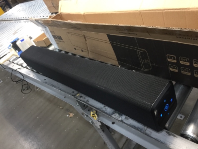 Photo 1 of *Remote not included* 
Sound Bar, BESTISAN 100 Watt Sound Bars for TV with Built in Subwoofer and Sub-Out Port Home Theater System (32 inch, Bluetooth 5.0, 3 Audio Modes, Bass Adjustable, Touch Control.