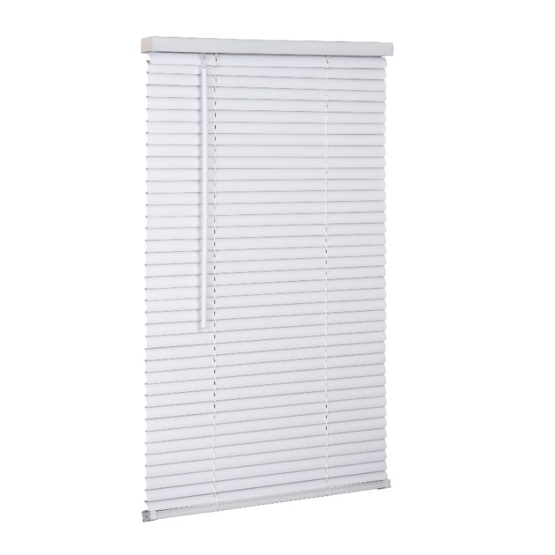 Photo 1 of 1" Cordless Vinyl Mini Blind - White
Size: 34" W x 78" L
