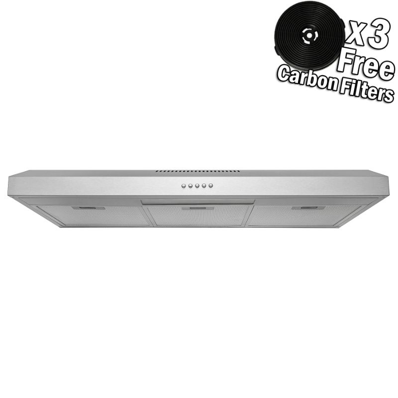 Photo 1 of *Major dent on the top*
AKDY 36" Under Cabinet Stainless Steel Push Panel Kitchen Range Hood Cooking Fan W/ Carbon Filters
