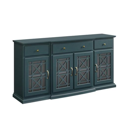 Photo 1 of *Missing hardware and components*
Lark Manor Hennigan 60 Wide 3 Drawer Sideboard Wood in Green/Blue, Size 30.5 H X 59.75 W X 15.75 D in