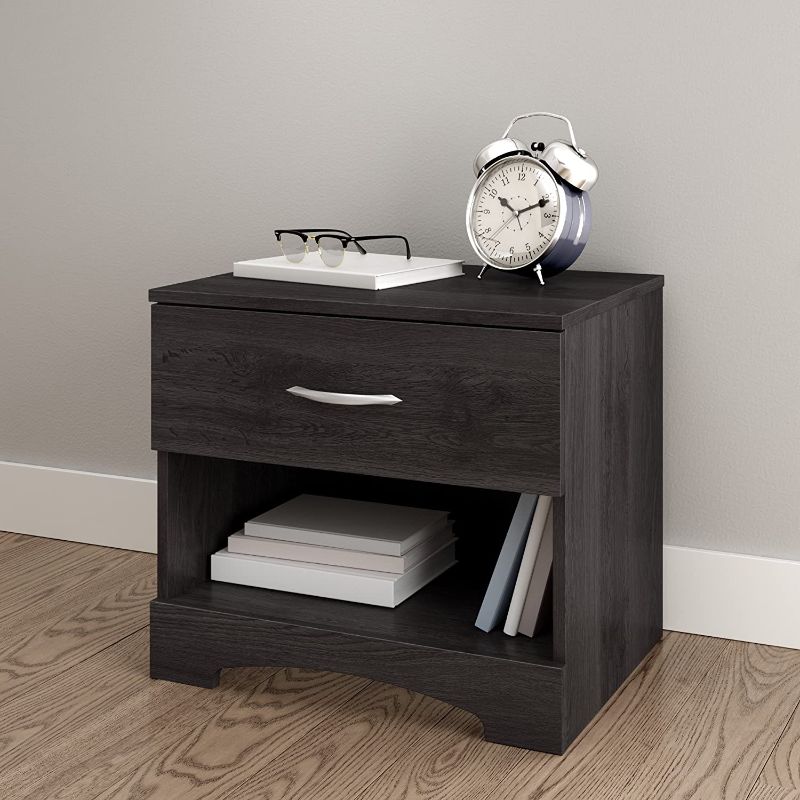 Photo 1 of **SLIGHTLY DIFFERENT FROM THE STOCK PHOTO**
South Shore Step One 1-Drawer Nightstand-Gray Oak
**parts only **
