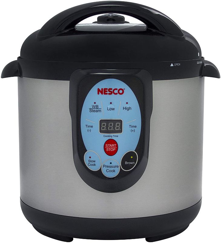 Photo 1 of NESCO NPC-9 Smart Electric Pressure Cooker and Canner, 9.5 Quart, Stainless Steel
