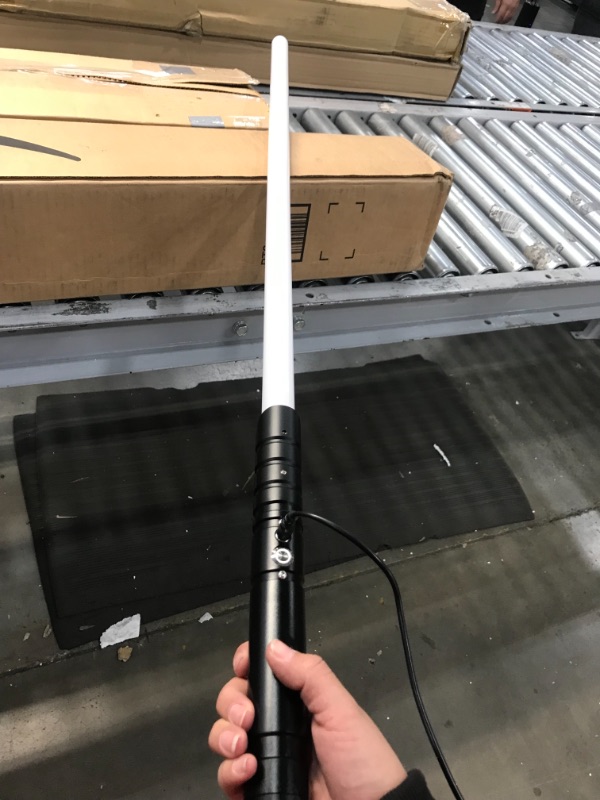 Photo 3 of X-TREXSABER Force FX Lightsaber for Cosplay, RGB Light Sabers of Metal Aluminum Hilt, Support Heavy Dueling, 12 Light Color to Change, 3 Sound Fonts, 7/8'' Blade--TS025 Gray
