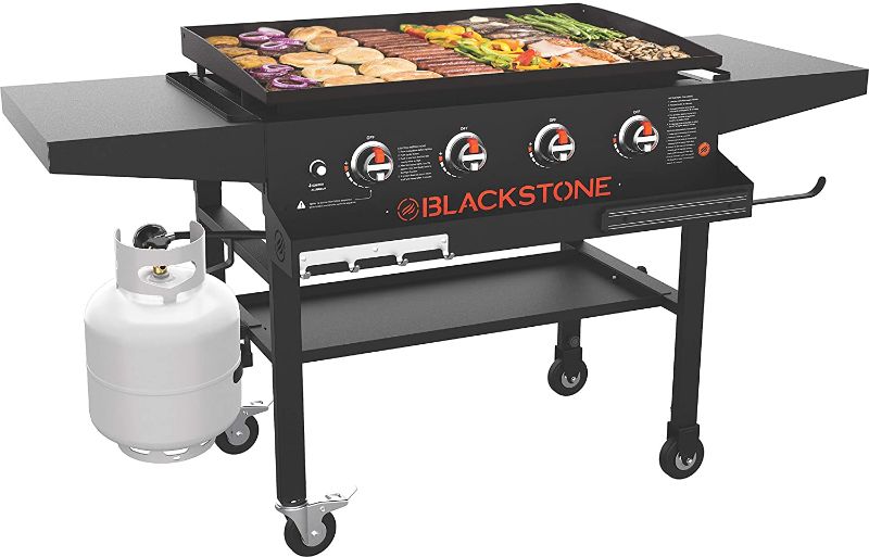 Photo 1 of ***PARTS ONLY*** Blackstone 1984 Original 36 Inch Front Shelf, Side Shelf & Magnetic Strip Heavy Duty Flat Top Griddle Grill Station for Kitchen, Camping, Outdoor, Tailgating, Black
