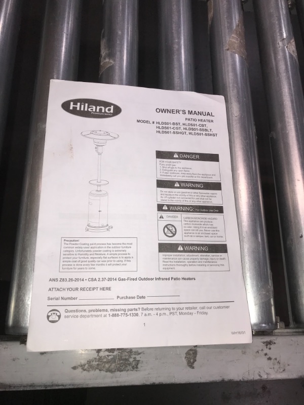 Photo 1 of 48,000 BTU Hammered Bronze Propane Patio Heater