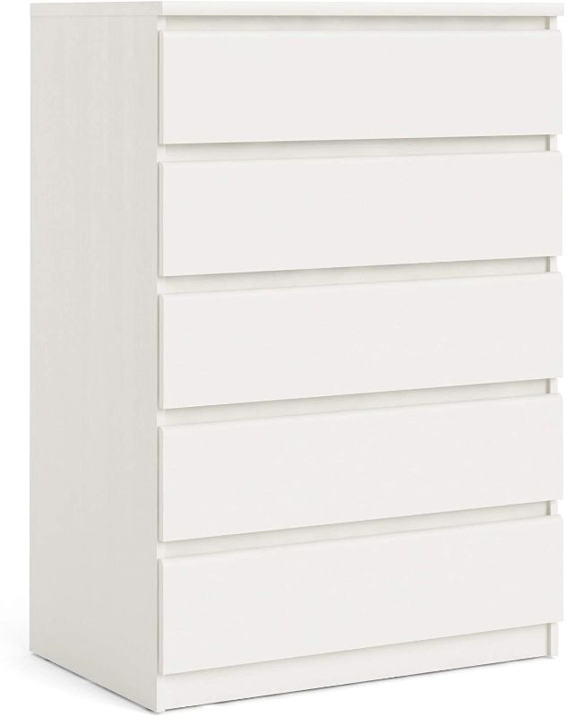 Photo 1 of **PARTS ONLY *** Tvilum 5 Drawer Chest, White Wood Grain

