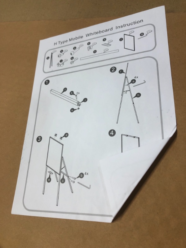 Photo 6 of VIZ-PRO Magnetic H-Stand Whiteboard / Adjustable Dry Erase Easel,24 x 36 Inches
