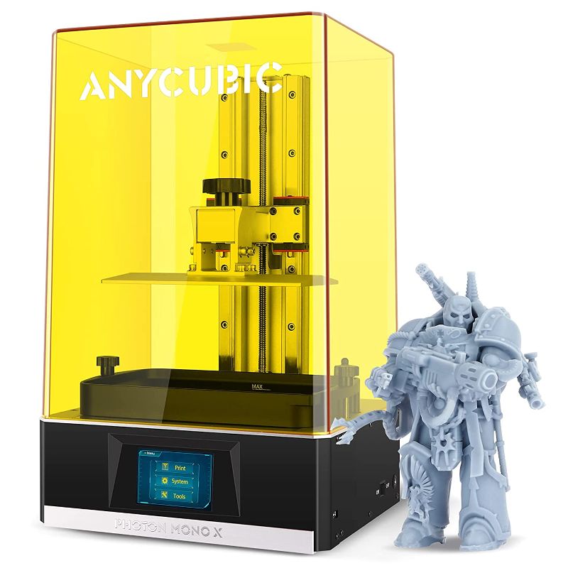 Photo 1 of ANYCUBIC Photon Mono X Resin 3D Printer, Large LCD UV Photocuring Fast Printing with 8.9" 4K Monochrome Screen, Matrix UV LED Light Source and WIFI Control, 192(L)x120(W)x245(H)mm / 7.55"x4.72"x9.84"