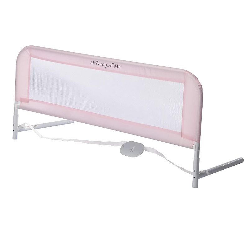 Photo 1 of Dream On Me Adjustable Bed Rail, Pink, 3 Pound