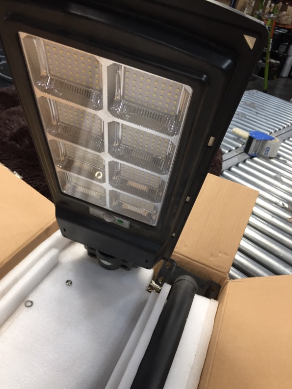 Photo 1 of 200W Solar Panel Street Light - Solar Pole Lights with Motion Sensor Dusk to Dawn Solar Street Light Remote Control IP65 Waterproof Solar Street Light Outdoor, KH-YT200-2