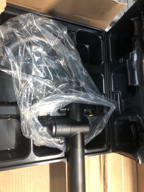 Photo 5 of **incomplete** Delta Trinsic Contemporary Floor Mount Tub Filler Trim in Matte Black T4759-BLFL