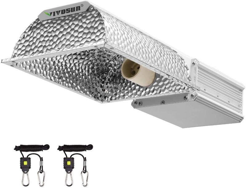 Photo 1 of VIVOSUN 315W Ceramic Metal Halide CMH/CDM Grow Light Fixture w/ No Bulb, ETL Listed, High-Reflectivity Vega Aluminum Hood, 120/240V Ballast, Full-Spectrum Hydroponic Grow Light and Suspension System