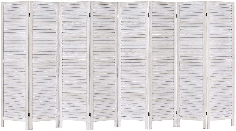 Photo 1 of  8 Panel 5.6 Ft Tall Wood Room Divider, Wood Folding Room Divider Screens, Panel Divider&Room Dividers, Privacy Screens,Partition & Wall Divider,Space Seperater (8 Panel)