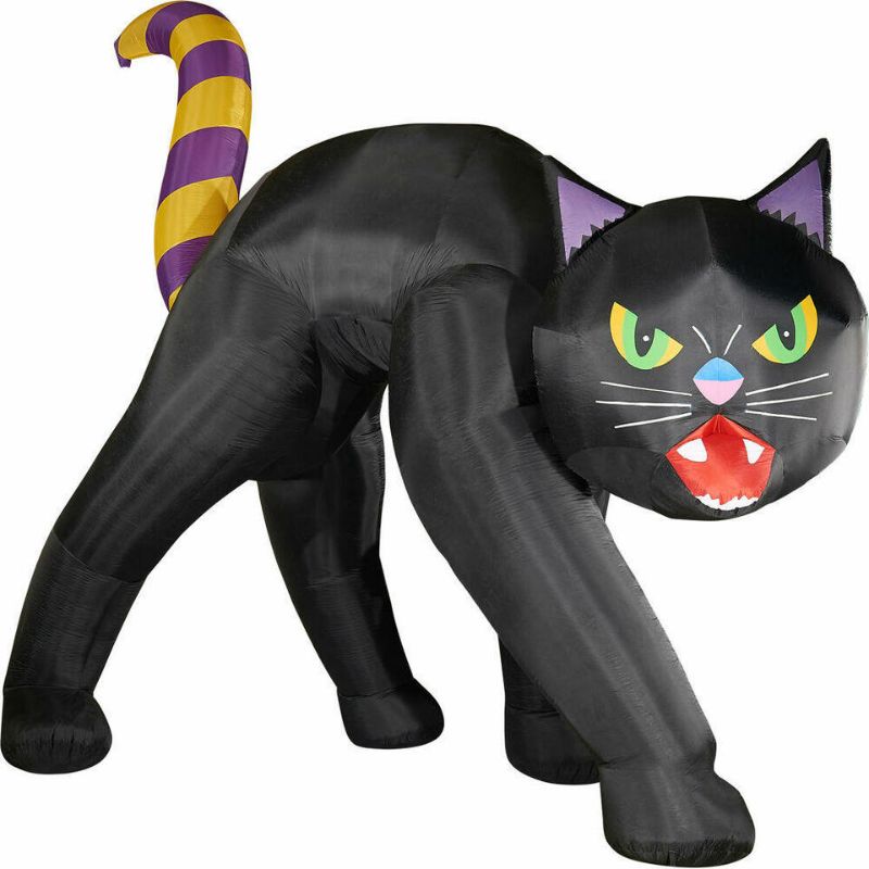 Photo 1 of 20-Ft. Halloween Inflatable Black Cat with Lights
