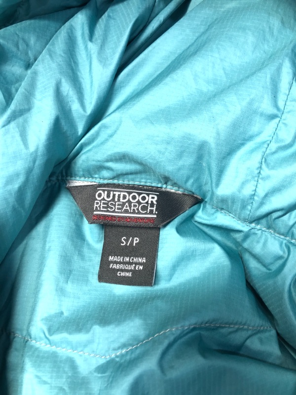 Photo 2 of Outdoor Research OR Womens Gray Down Insulated Full Zip Hooded Puffer Jacket Small 