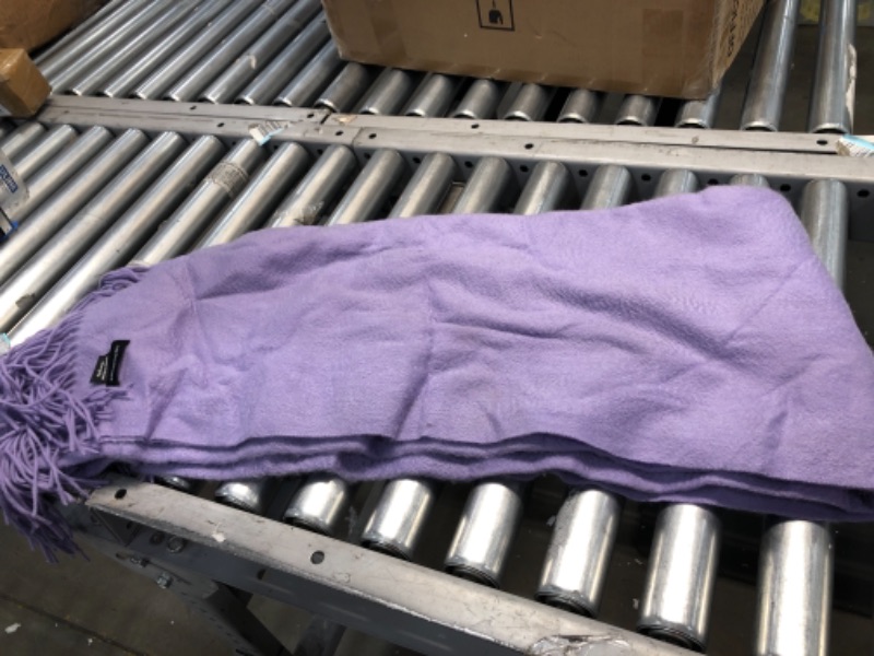 Photo 3 of 100% Cashmere Scarf - Gift Boxed, Premium Quality Violet Purple 80" long by 26"
 