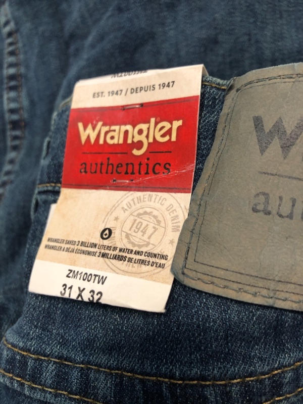 Photo 2 of Wrangler Authentics Men's Big & Tall Classic 5-Pocket Regular Fit Flex Jean 31W x 32L

