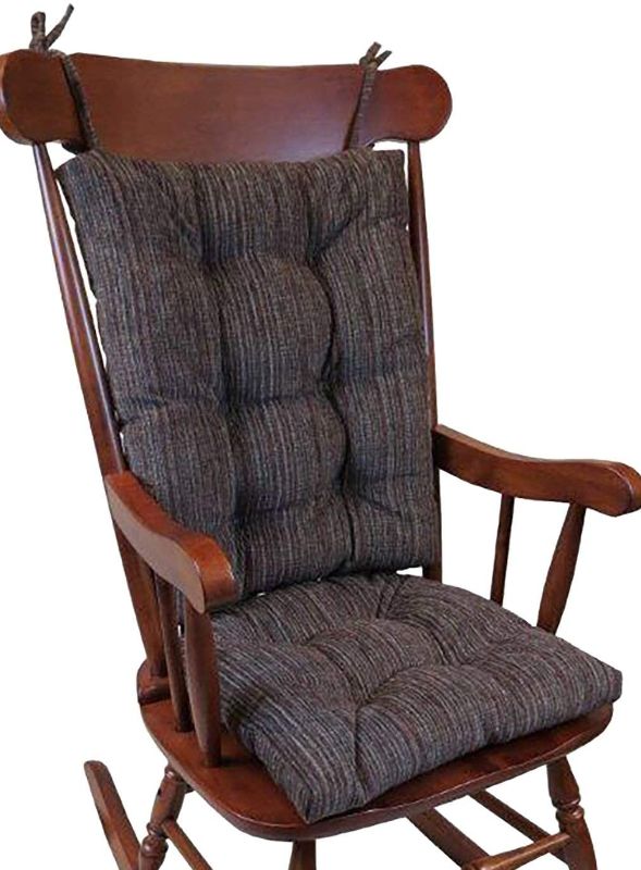 Photo 1 of The Gripper Non-Slip Polar Jumbo Rocking Chair Cushions, Chocolate
