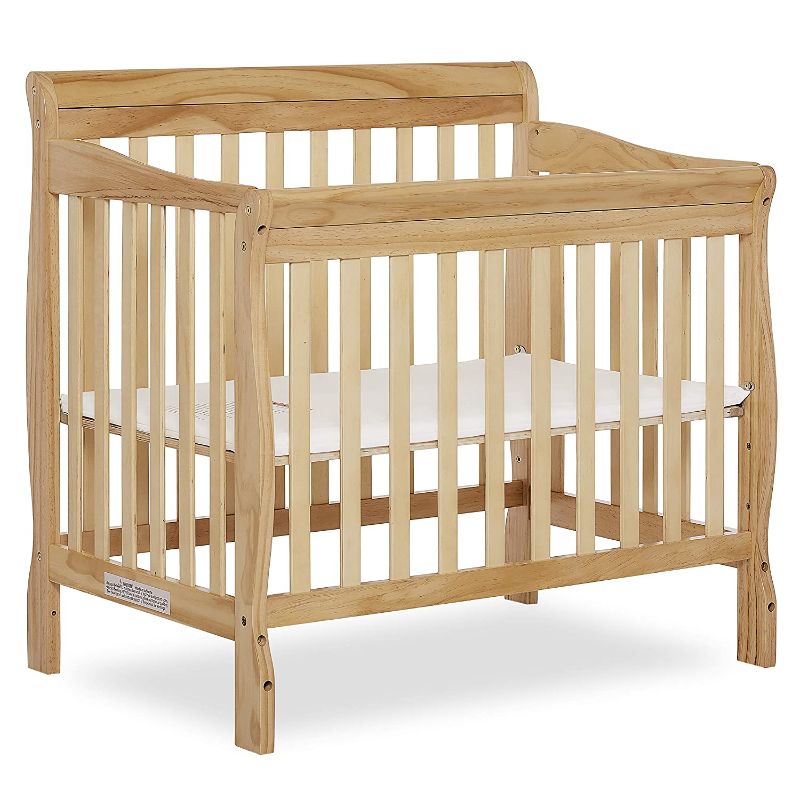 Photo 1 of Dream On Me Aden 4-in-1 Convertible Mini Crib, Natural