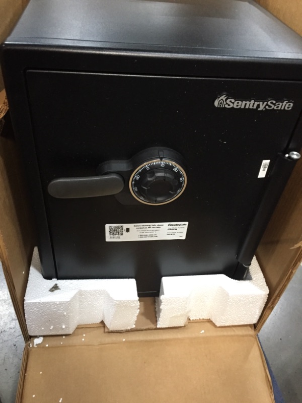 Photo 2 of SentrySafe SFW082CTB Fireproof Safe and Waterproof Safe with Dial Combination 0.82 Cubic Feet Black
