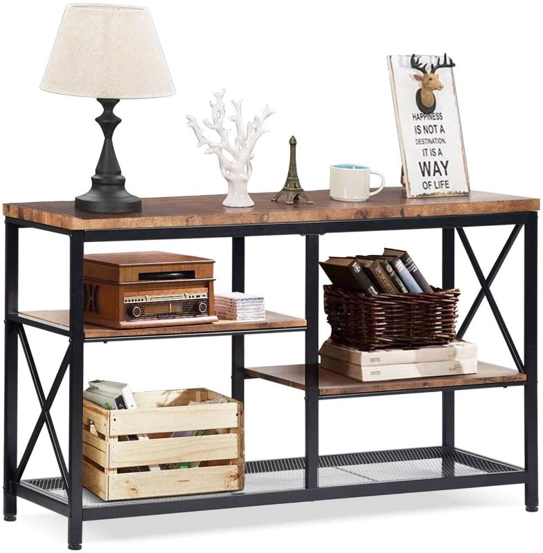 Photo 1 of **BRAND NEW**
EdMaxwell Rustic Console Table, Industrial Sofa Table for Entryway, Hallway, Living Room, Behind The Couch, 51 Inch Long Table, 3-Tier X Design Wall Table with Storage
