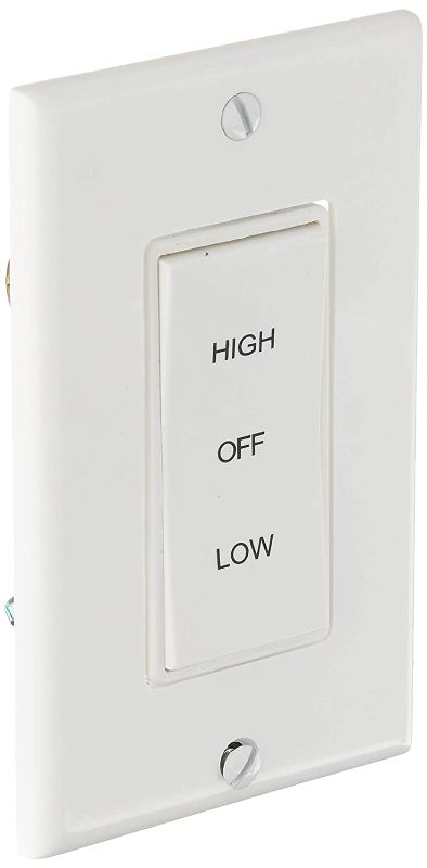 Photo 1 of Air Vent 58030 2SPD Wall Switch, 1-(Pack), White
