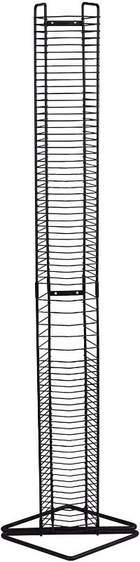 Photo 1 of Atlantic Onyx Wire CD Tower - Holds 80 CDs in Matte Black Steel, PN 1248, 12.88" Width: 11" Height: 48.50"
